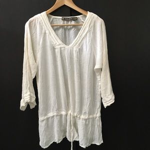 White Summer blouse/ tunic